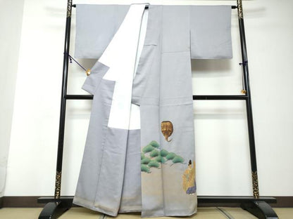 平和屋着物●染色作家　青木龍雲　色留訪問着　能　暈し染め　金彩　正絹　逸品　DABI2510ud