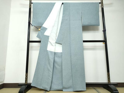 平和屋着物●本加賀友禅作家　西川健一　小紋　霞文　正絹　逸品　DABI2512ud