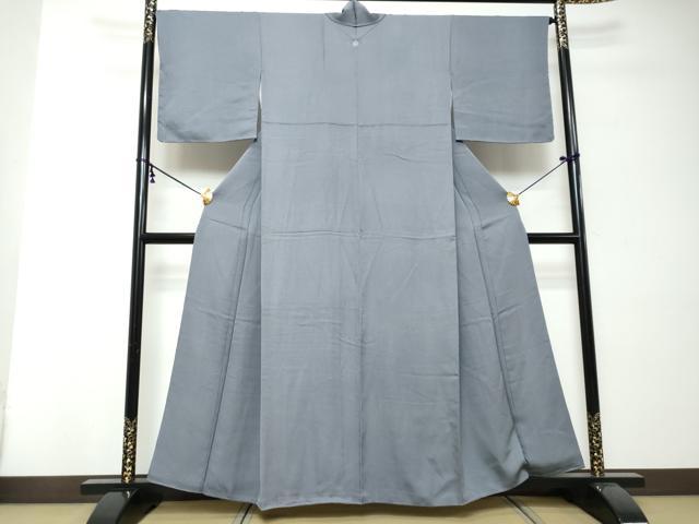 平和屋着物●上質な色無地　薄鼠色　正絹　逸品　DABI2515ud