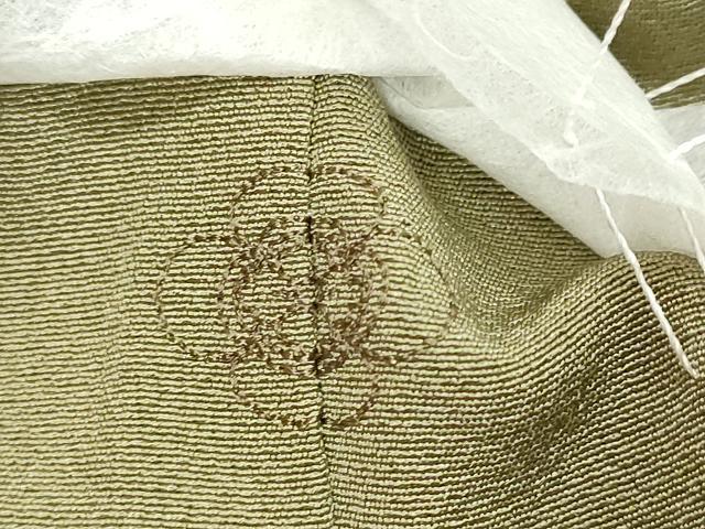 平和屋着物●上質な色無地　油色　正絹　逸品　未使用　DABI2520ud