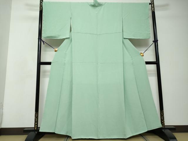 平和屋着物●上質な色無地　青磁鼠色　正絹　逸品　DABI2522ud