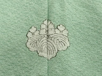 平和屋着物●上質な色無地　青磁鼠色　正絹　逸品　DABI2522ud