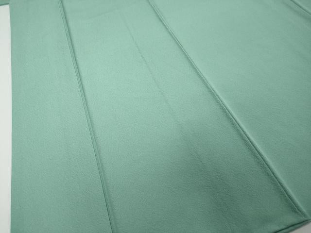 平和屋着物●上質な色無地　青竹色　正絹　逸品　DABI2524ud