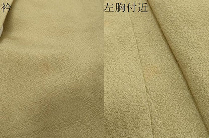 平和屋着物●上質な色無地　枯色　正絹　逸品　DABI2525ud