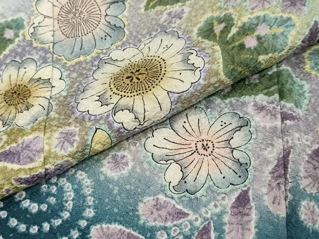 平和屋着物●訪問着　辻が花　暈し染め　正絹　逸品　DABI2539ud