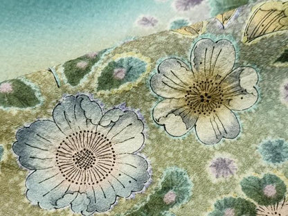 平和屋着物●訪問着　辻が花　暈し染め　正絹　逸品　DABI2539ud