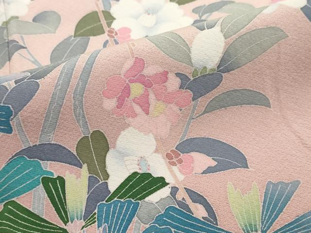 平和屋着物●訪問着　友禅　作家物　草花文　暈し染め　正絹　逸品　DABI2541ud