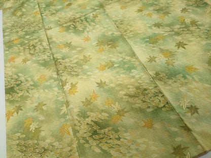 平和屋着物●上質な小紋　舞葉文　暈し染め　正絹　逸品　DABI2542ud