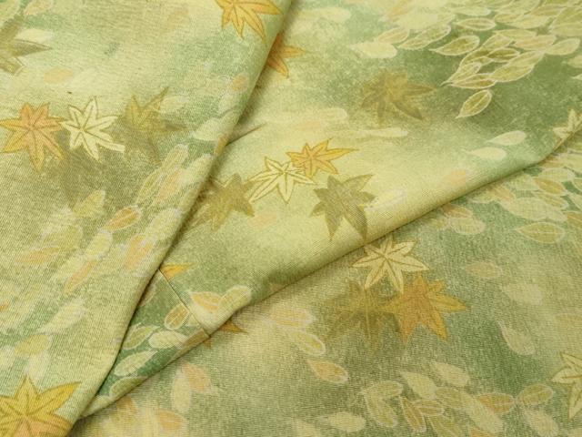 平和屋着物●上質な小紋　舞葉文　暈し染め　正絹　逸品　DABI2542ud