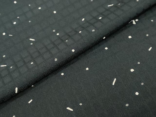平和屋着物●上質な小紋　箔散らし文　黒地　正絹　逸品　DABI2545ud
