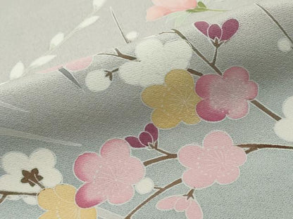 平和屋着物●訪問着　友禅　作家物　草花文　暈し染め　正絹　逸品　DABI2549ud