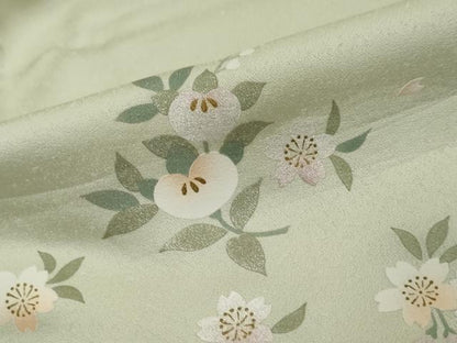 平和屋着物●訪問着　駒刺繍　貝桶草花文　暈し染め　金銀彩　やまと誂製　正絹　逸品　DABI2550ud