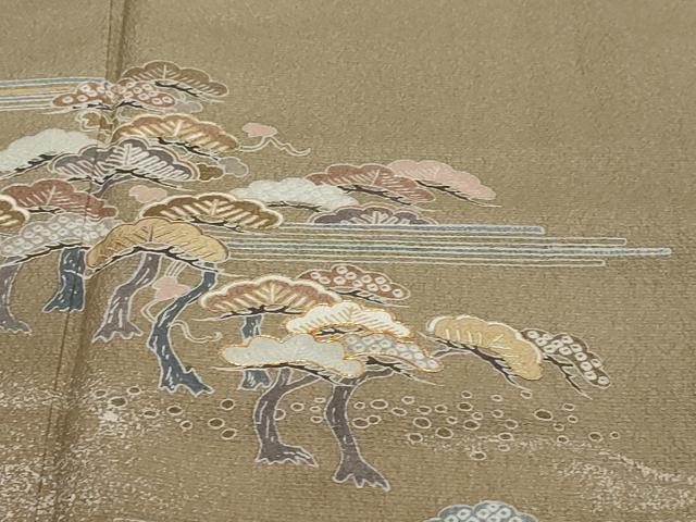 平和屋着物●訪問着　駒刺繍　浜松小舟文　暈し染め　金彩　正絹　逸品　DABI2551ud