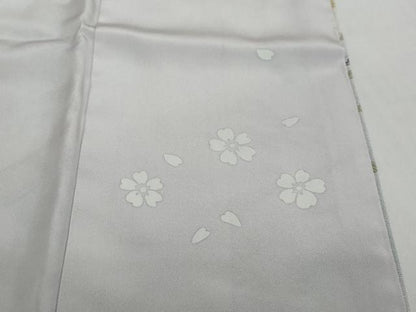 平和屋着物●訪問着　駒刺繍　吉祥片輪車草花文　暈し染め　金彩　正絹　逸品　DABI2555ud