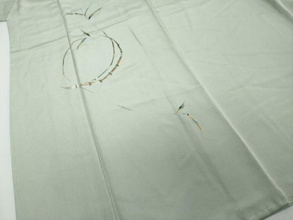 平和屋着物●中国三大刺繍　相良刺繍　総刺繍　色留訪問着　笹竹文　金糸　正絹　逸品　未使用　DABI2557ud