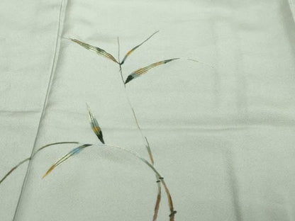 平和屋着物●中国三大刺繍　相良刺繍　総刺繍　色留訪問着　笹竹文　金糸　正絹　逸品　未使用　DABI2557ud