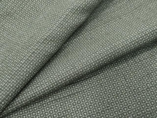 平和屋着物●結城紬　100亀甲　総詰め　正絹　逸品　DABI2560ud