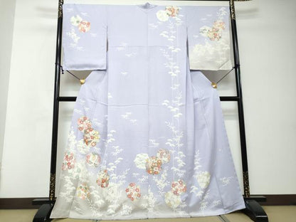 平和屋着物●訪問着　作家物　草花丸文　暈し染め　金彩　正絹　逸品　未使用　DABI2561ud