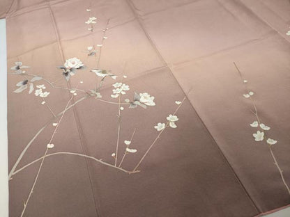 平和屋着物●訪問着　花鳥文　暈し染め　正絹　逸品　DABI2566ud