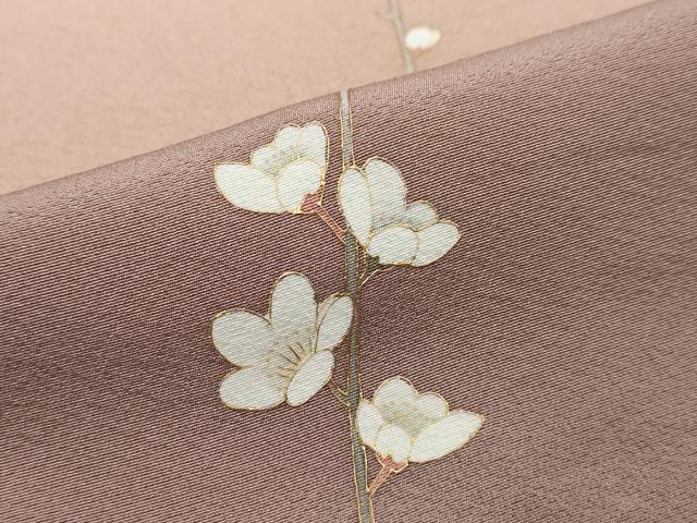 平和屋着物●訪問着　花鳥文　暈し染め　正絹　逸品　DABI2566ud