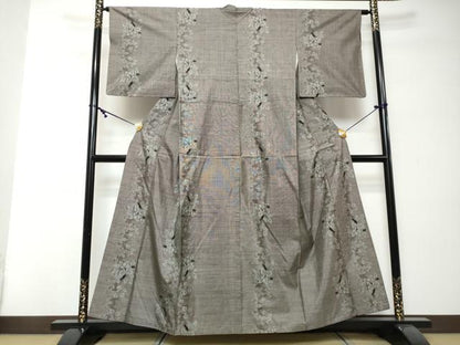 平和屋着物●本場大島紬　9マルキ　草花間道　ますいわ屋扱い　正絹　逸品　DABI2572ud