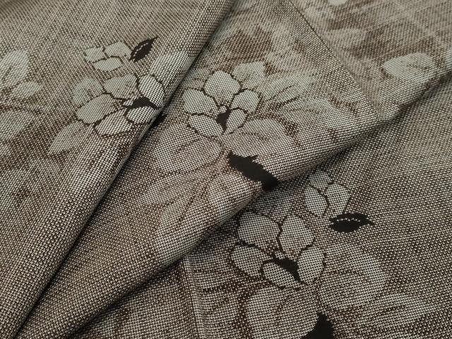 平和屋着物●本場大島紬　9マルキ　草花間道　ますいわ屋扱い　正絹　逸品　DABI2572ud