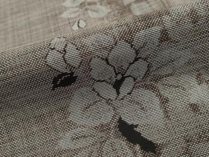 平和屋着物●本場大島紬　9マルキ　草花間道　ますいわ屋扱い　正絹　逸品　DABI2572ud