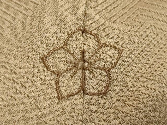 平和屋着物●訪問着　駒刺繍　絞り　御所車草花文　正絹　逸品　DABI2591ud