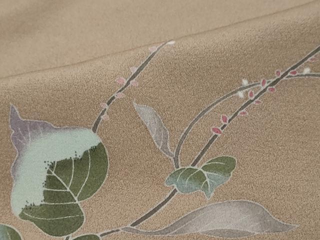 平和屋着物●訪問着　友禅　作家物　草花文　暈し染め　正絹　逸品　DABI2598ud