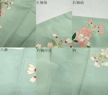 平和屋着物●豪華振袖　枝桜文　金彩　鬼しぼ縮緬　正絹　逸品　DABI2602ud