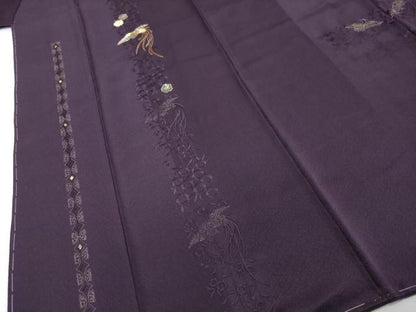平和屋着物●訪問着　螺鈿　総刺繍　鳳凰草花文　金糸　正絹　逸品　未使用　DABI2605ud