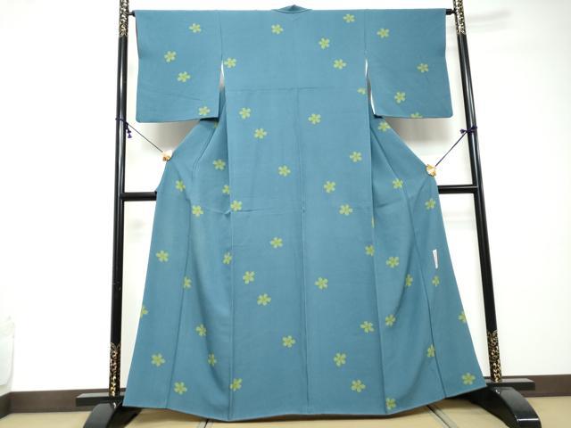 平和屋着物●世界的人形師　辻村寿三郎　ジュサブロー　小紋　舞桜文　正絹　逸品　DABI2610ud