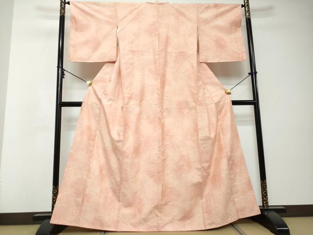 平和屋着物●上質な紬　洋花文　正絹　逸品　DABI2613ud