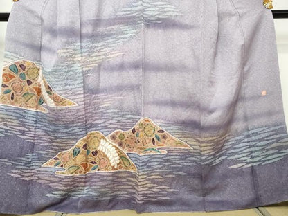 平和屋着物●訪問着　作家物　絞り　辻が花　暈し染め　金通し地　正絹　逸品　DABI2621ud
