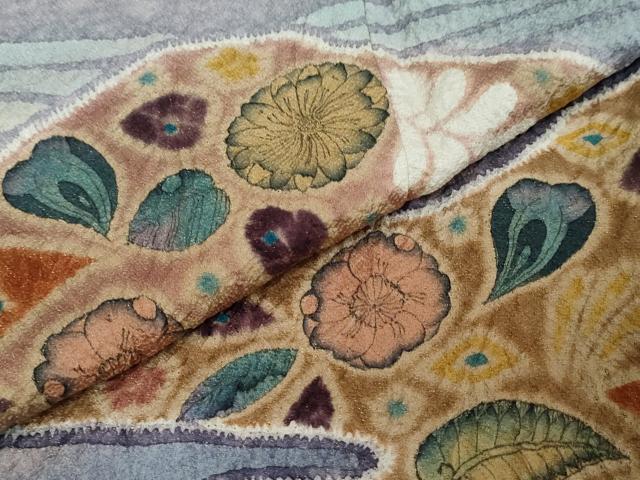平和屋着物●訪問着　作家物　絞り　辻が花　暈し染め　金通し地　正絹　逸品　DABI2621ud