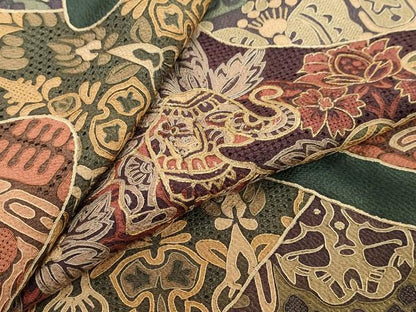 平和屋着物●中国三大刺繍　汕頭刺繍　スワトウ刺繍　総刺繍　訪問着　人物洋花文　鬼しぼ縮緬　正絹　逸品　未使用　DABI2622ud