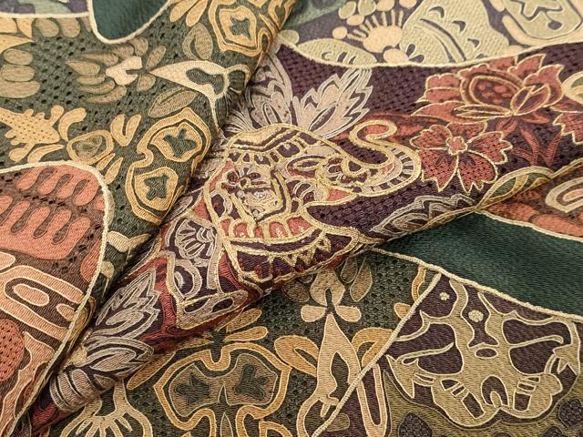 平和屋着物●中国三大刺繍　汕頭刺繍　スワトウ刺繍　総刺繍　訪問着　人物洋花文　鬼しぼ縮緬　正絹　逸品　未使用　DABI2622ud