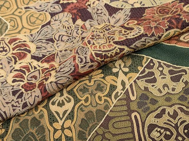 平和屋着物●中国三大刺繍　汕頭刺繍　スワトウ刺繍　総刺繍　訪問着　人物洋花文　鬼しぼ縮緬　正絹　逸品　未使用　DABI2622ud