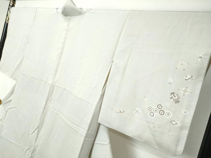 平和屋着物●訪問着　駒刺繍　吉祥宝尽くし文　金彩　正絹　逸品　DABI2626ud