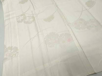 平和屋着物●振袖用長襦袢　無双仕立て　雪輪草花地紋　暈し染め　ますいわ屋扱い　正絹　逸品　DABI2628ud