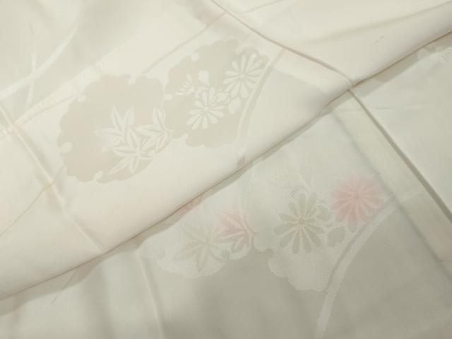 平和屋着物●振袖用長襦袢　無双仕立て　雪輪草花地紋　暈し染め　ますいわ屋扱い　正絹　逸品　DABI2628ud