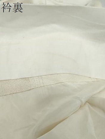平和屋着物●長襦袢　袷　横段草花文　金糸　正絹　逸品　未使用　DABI2630ud