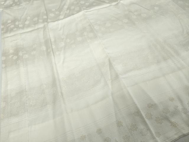 平和屋着物●長襦袢　袷　横段草花文　金糸　正絹　逸品　未使用　DABI2630ud
