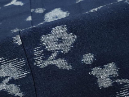 平和屋着物●久留米絣　単衣　草花文　野口清雄作　証紙付き　綿　逸品　DABI2631ud