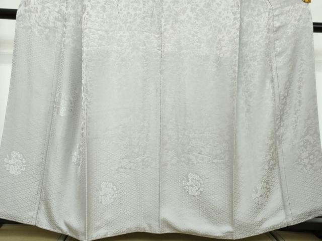 平和屋着物●無地絵羽訪問着　草花丸文　暁鼠色　ほていや扱い　正絹　逸品　未使用　DABI2635ud