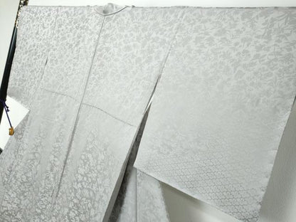 平和屋着物●無地絵羽訪問着　草花丸文　暁鼠色　ほていや扱い　正絹　逸品　未使用　DABI2635ud