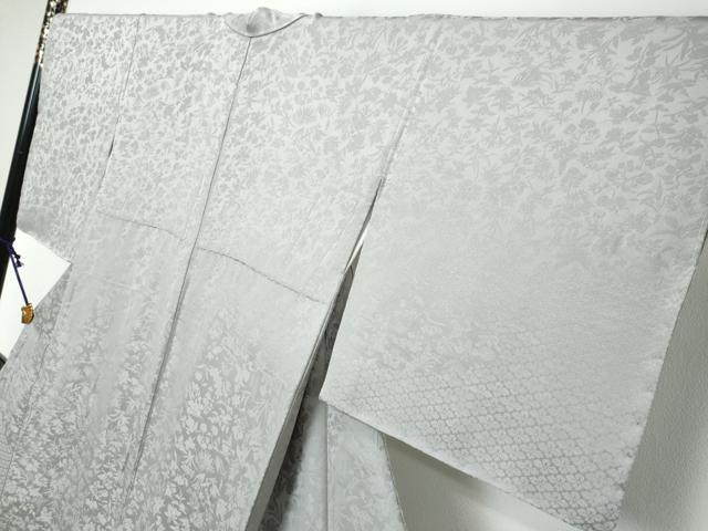 平和屋着物●無地絵羽訪問着　草花丸文　暁鼠色　ほていや扱い　正絹　逸品　未使用　DABI2635ud