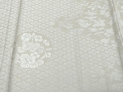平和屋着物●無地絵羽訪問着　草花丸文　暁鼠色　ほていや扱い　正絹　逸品　未使用　DABI2635ud