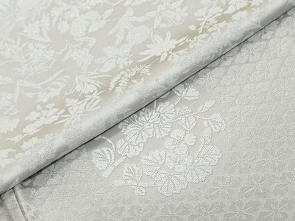 平和屋着物●無地絵羽訪問着　草花丸文　暁鼠色　ほていや扱い　正絹　逸品　未使用　DABI2635ud