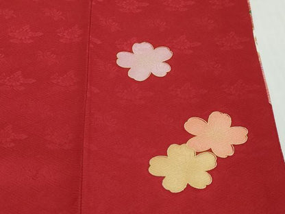 平和屋着物●豪華振袖　駒刺繍　草花文　金彩　正絹　逸品　DABI2638ud